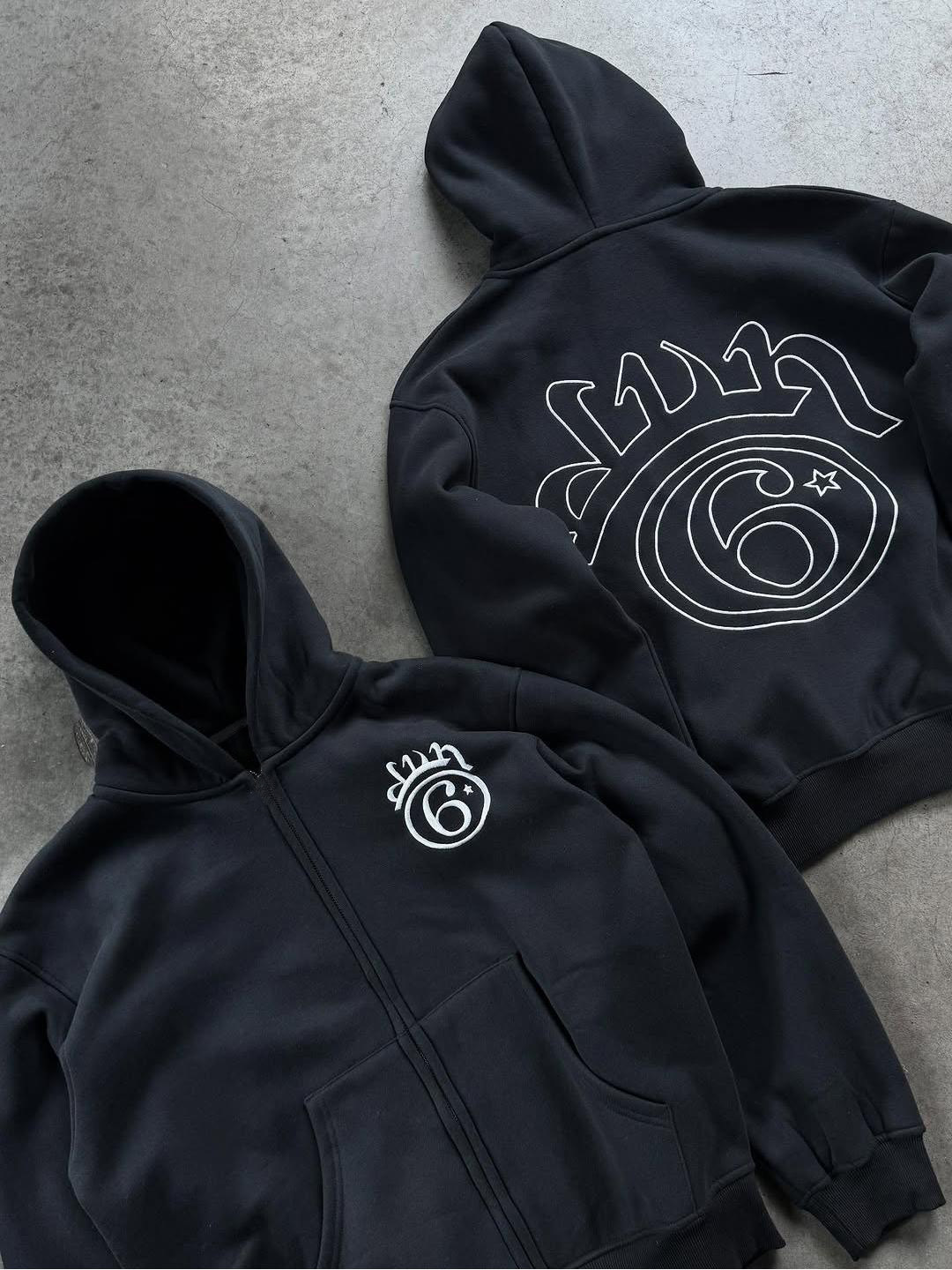 DIVINBYDIVIN Simple style Embroidery/Print Pullovers Hoodie Y2K baggy casual Hooded graphic embroidery/printed retro unisex Sweatshirts