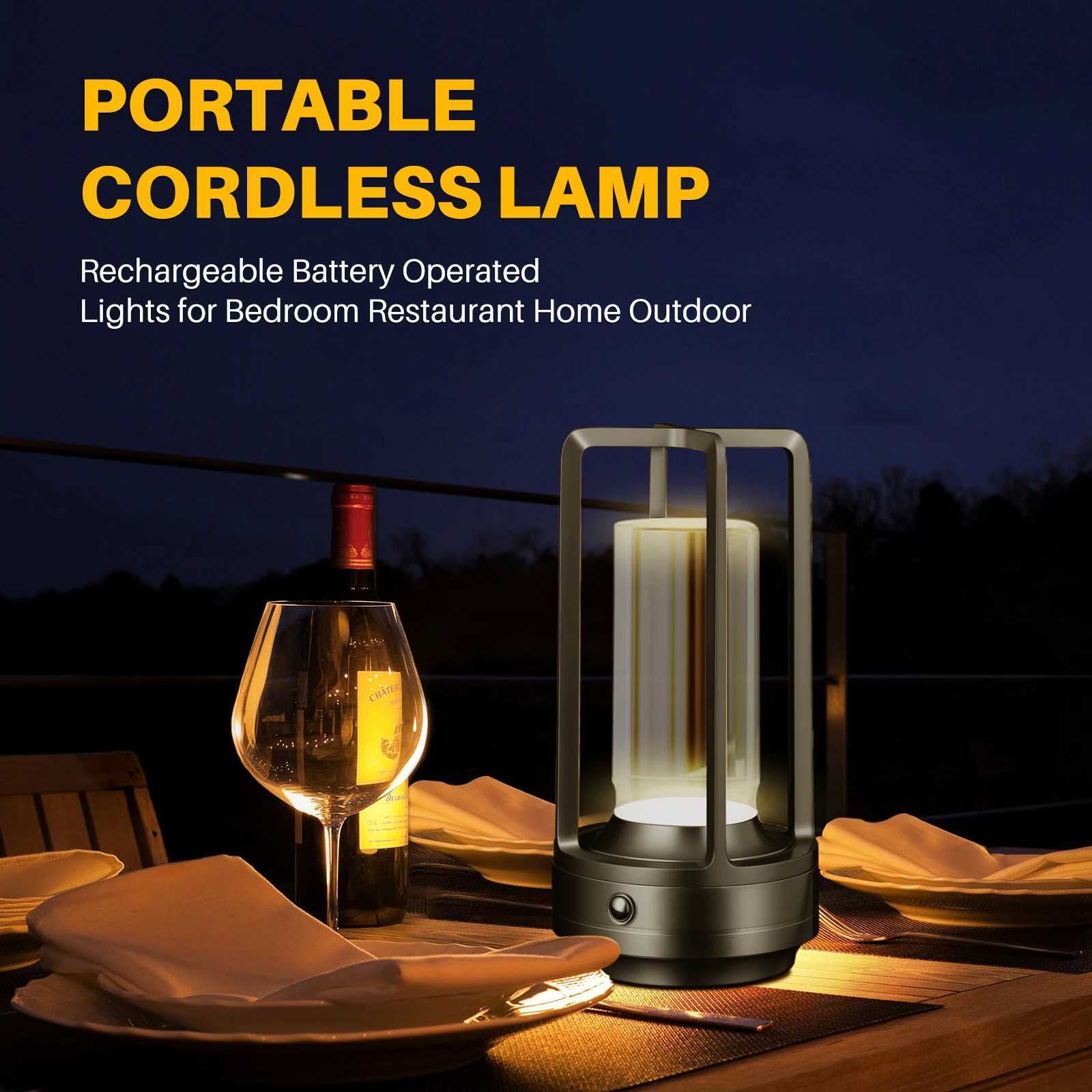GGbingo Cordless Led Table Lamp Desk Lamps Outdoor Camping Atmosphere Light Restaurant Creative Beside Night Lights C250912