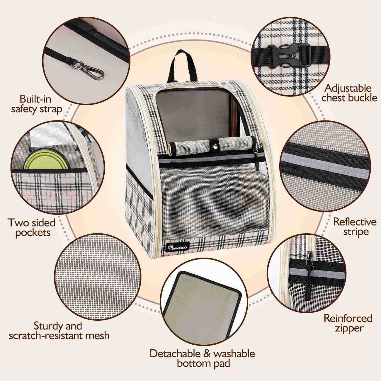 Cat Carrier Backpack Pet Carrier Backpack for Kitties Small Dogs Puppies Breathable Cat Bag Carrier Small Dog Travel Backpack Carrier for Kitten Puppy