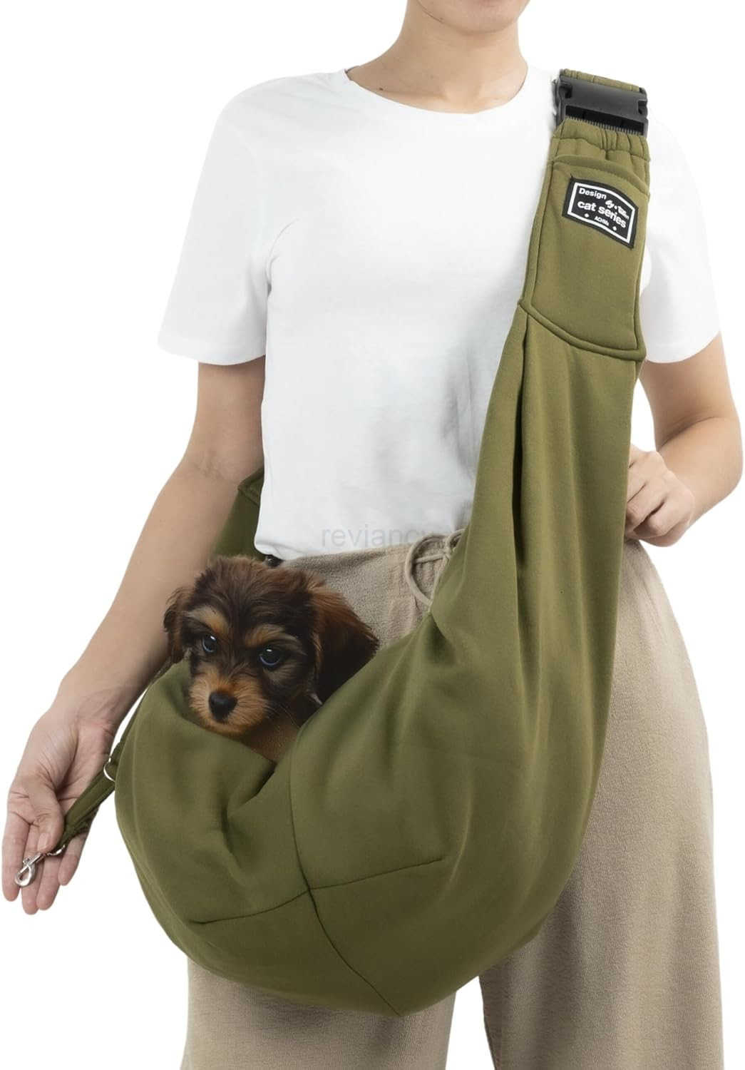 Dog Sling Carrier for Small Dogs Cats Reversible Soft Pet Carrier Adjustable Strap HandsFree Puppy Carrier for Dogs 015 lbs Lightweight Comfortable Sl