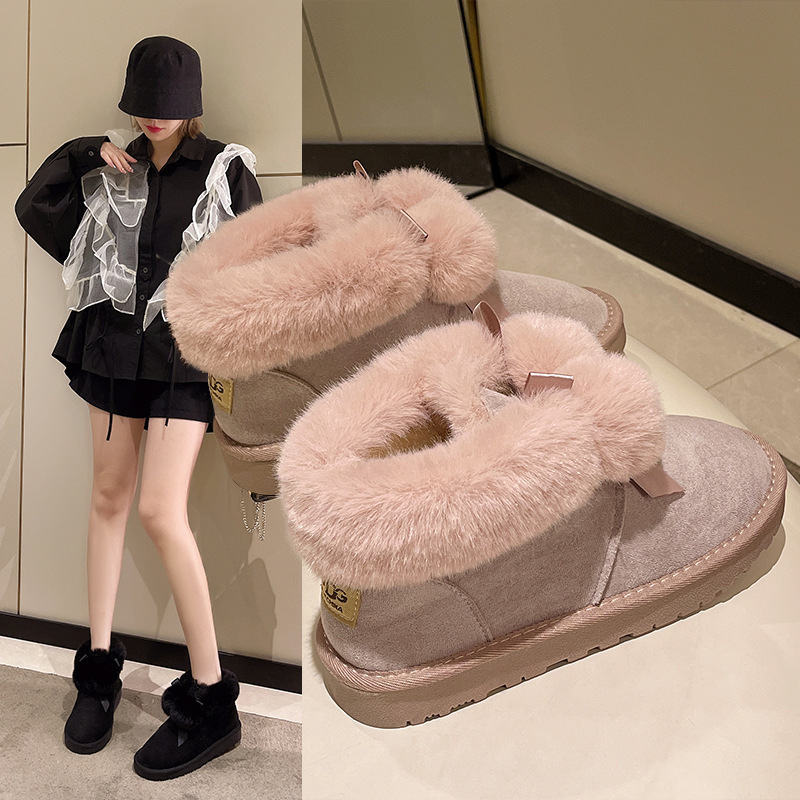 Designer free shipping Boots Snow boots womens cotton shoes with thick fleece warm short boots Baita womens shoes