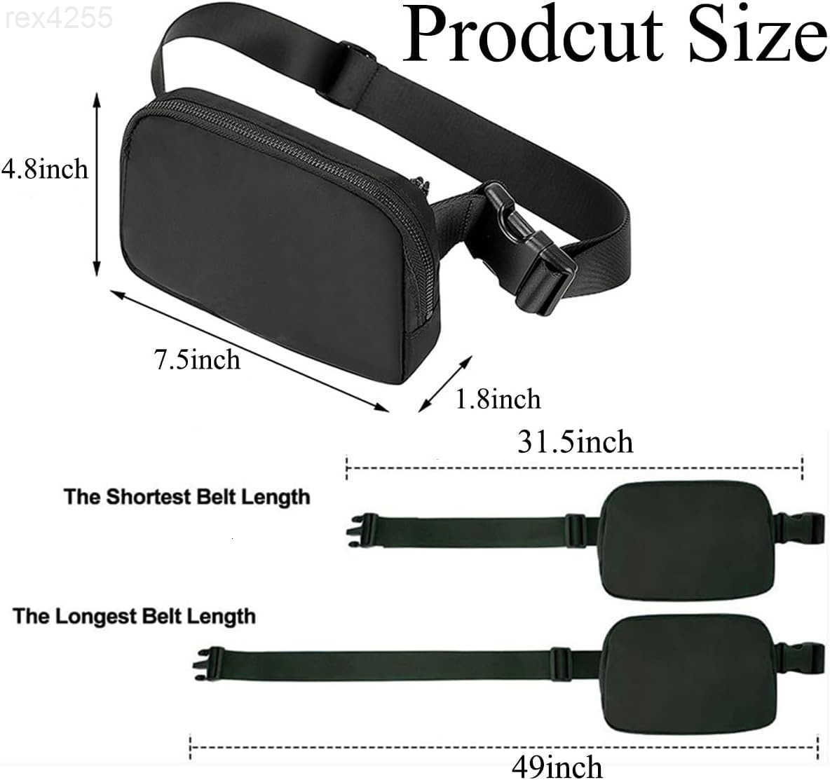 Mini Belt Bag Black Fanny Pack for Women Men Fashionable Small Waist Pack Crossbody Bag for RunningHikingJoggingCycling Black fanny bagW250912