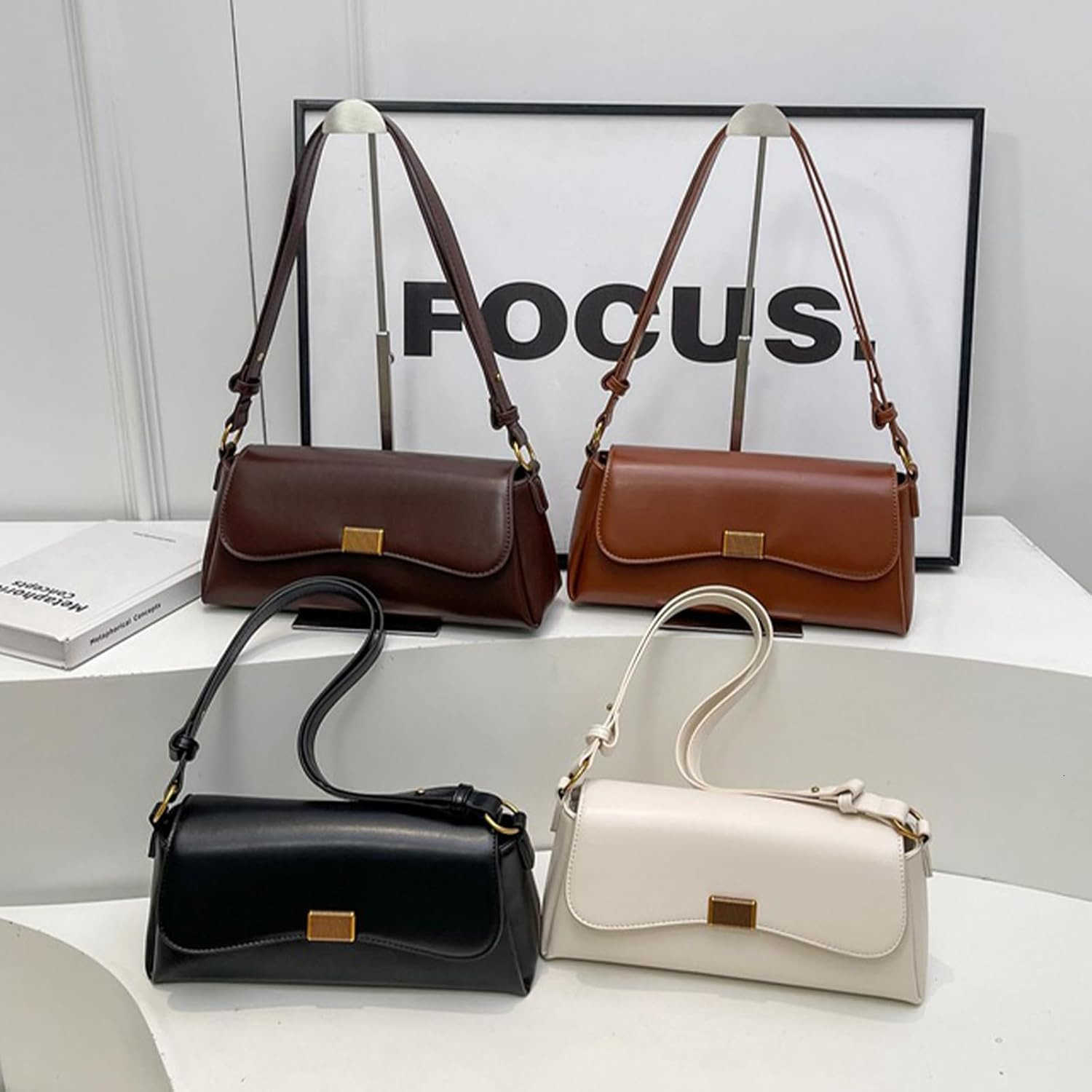 Purses for Women Vintage Shoulder Bags Womens Tote Handbags PU Leather Crossbody Bag with Adjustable Strap M250912