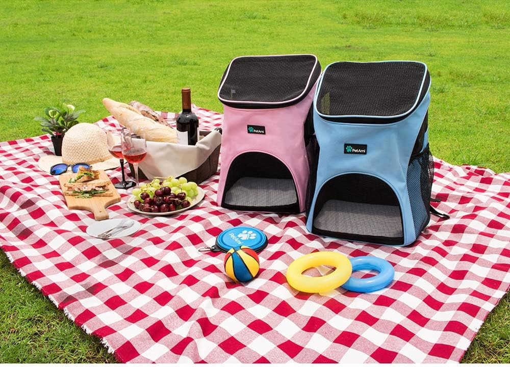 PetAmi Small Dogs and CAT Backpack Carrier Airline Approved Pet Backpack Carrier Ventilated Safety Strap Support Designed for Hiking Travel Camping Ou