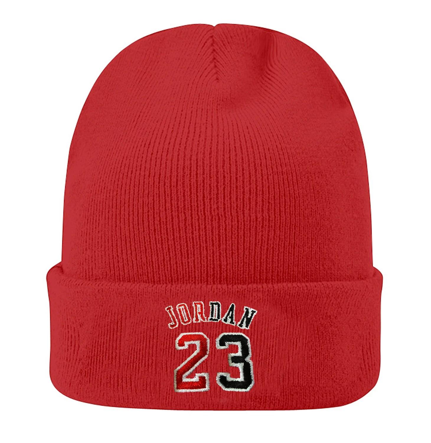 Number 23 Jordan Hat Basketball God Flying Man Knit Cap Warm Winter Ski Embroidered Beanie Skullies Beanies Unisex Outdoor Custom Caps