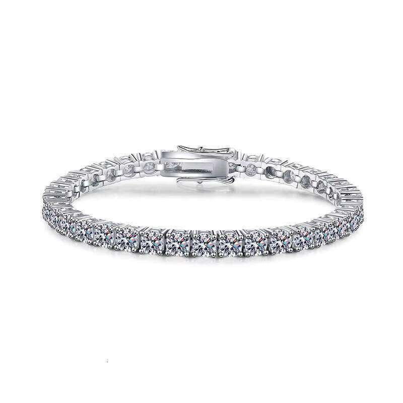 Trendy Moissnaite Jewelry Sterling Sier 5mm Dia Moissanite Tennis Bracelet