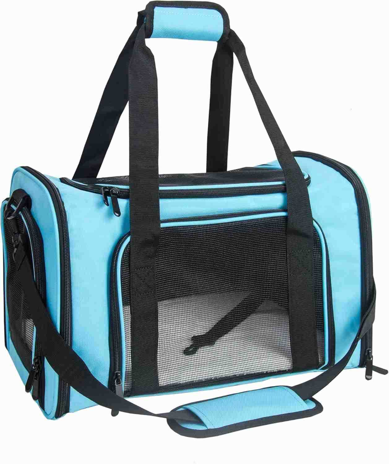 Soft Sided Carrier for Small Medium Cats DogsTSA Airline Approved Collapsible Travel Pet Carrier Medium PinkW250912