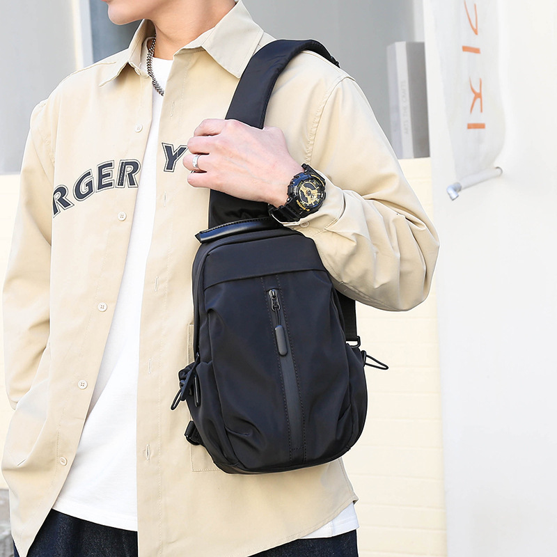 Backpack Men S New Casual Chest Bag USB Business Travel Crossbody Designer Free Shipping Bag Bag Oxford Cloth Fashion Single Shoulder Bag Luxury Bag P