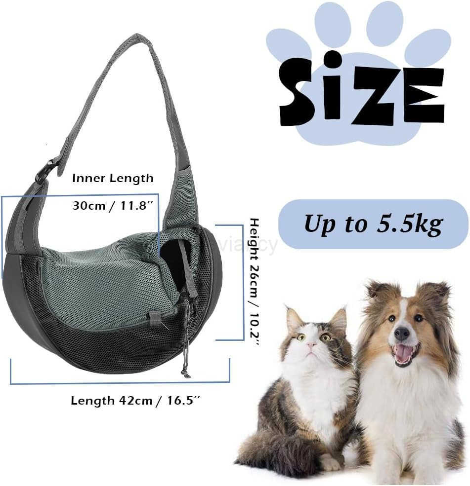 Pet Dog Sling Carrier Bag Hand Free Pet Sling Adjustable Travel Shoulder Carrier Puppy Tote Purse for Small Dogs and CatsW250912