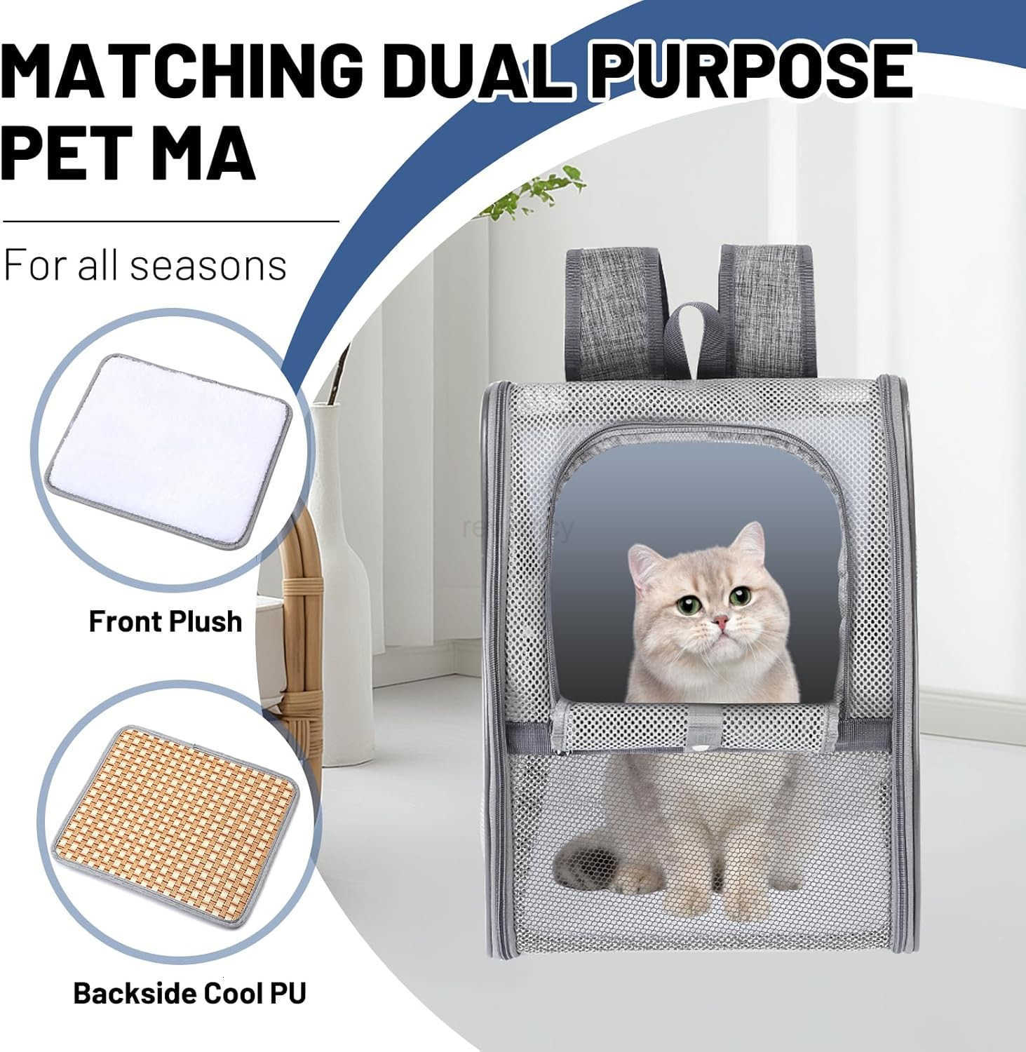 cat Backpack Lightweight Foldable EscapeProof Design for Small Dogs Cats Air Travel Approvedcat Backpack CarrierTravel and Daily Use pet CarrierW25091