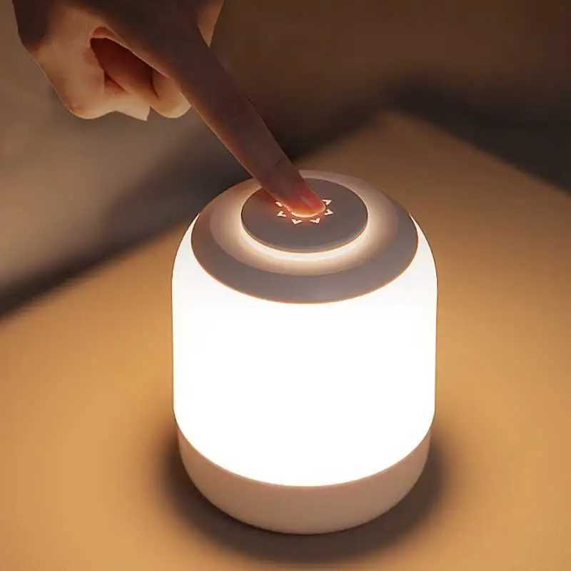 LED Night Lights 3 Brightness USB Rechargeable Table Lamp Portable Bedside Light for BedroomGarageBedroom Study Room C251122