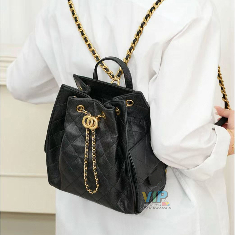 12A Premium Designer 25B Backpack 25bag 25C Chain Bag Women's Luxury Travel Drawstring Backpack Hobo bags Caviar Leather School Bag Handbag Fashion