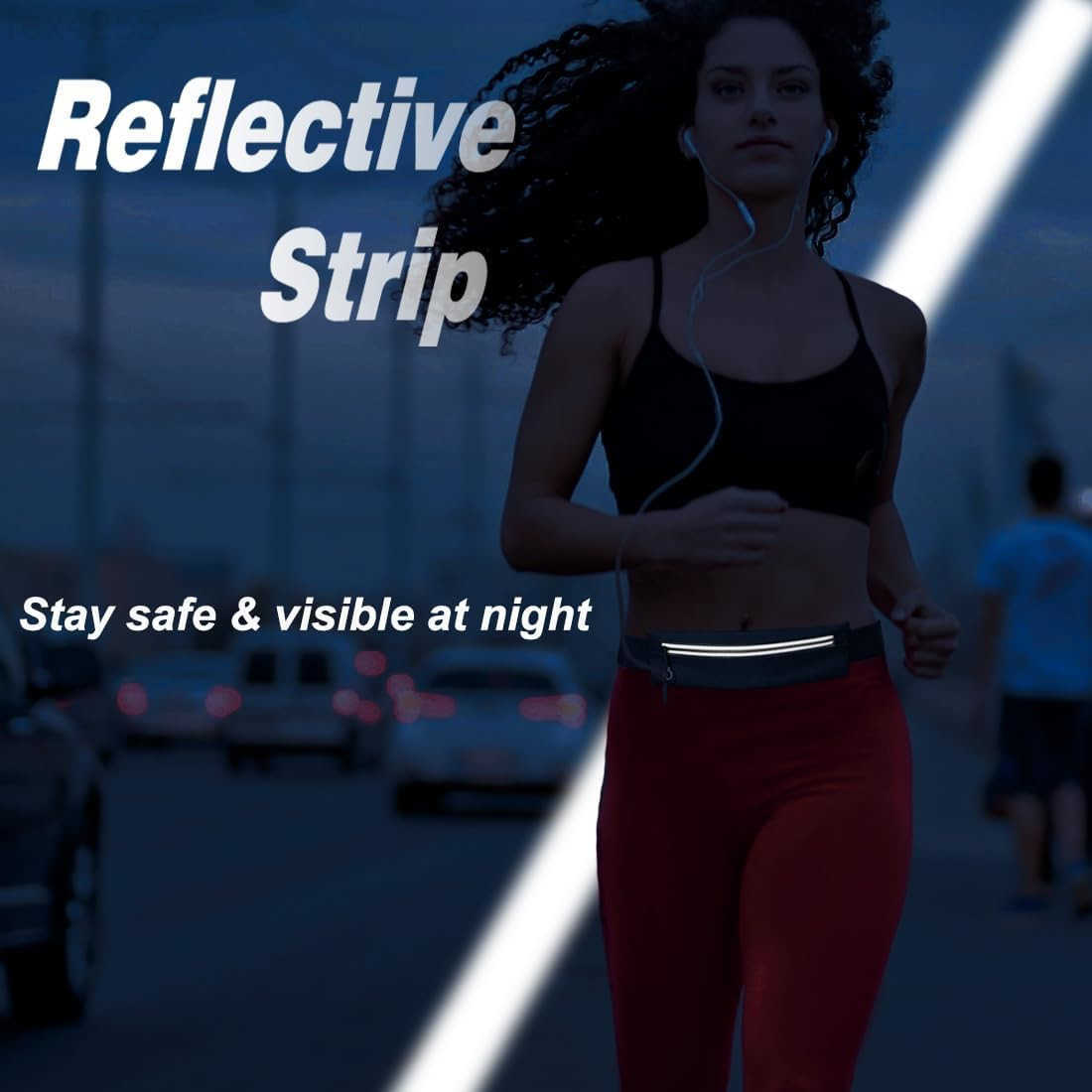 Slim Running Belt Fanny Pack for Men Women Running Phone Holder Runners Pouch Waist Pack for Workout Money Belt Running Gear Accessories Fits ALL Phon