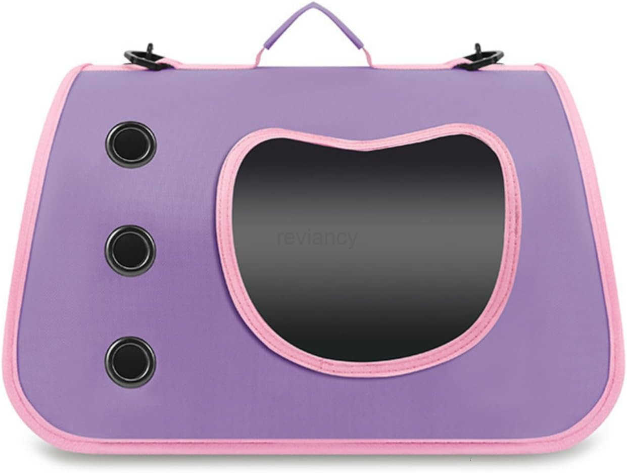 Portable Cat Carrier Backpack for Small Pets Foldable Breathable Design Multifunctional Pet Travel Bag Dog Cat Oxford Cloth Adjustable Strap Lightweig