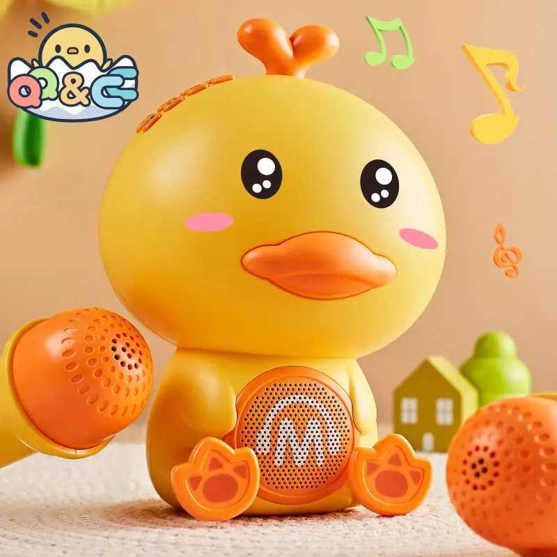 Cute Duck Singing Sound Microphones Early Education Machine Voice Changeable Storytelling With Light Music Toys For Kids Gifts C250912