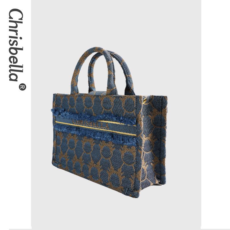 New cross-border foreign trade underarm bag, fringed women's bag, Korean style, fashionable and simple single-shoulder handbag, denim bag free sh