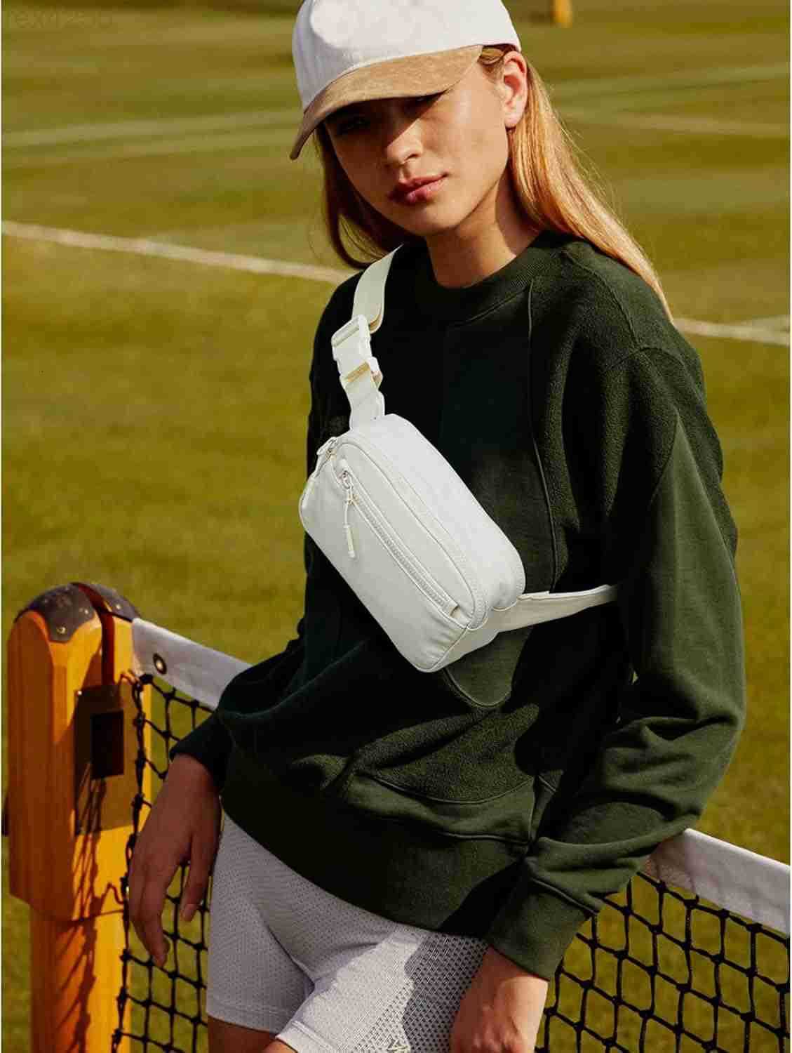 Fanny Packs for Women Men Fashionable Cross Body Belt Bag with Adjustable Straps BeigeW250912