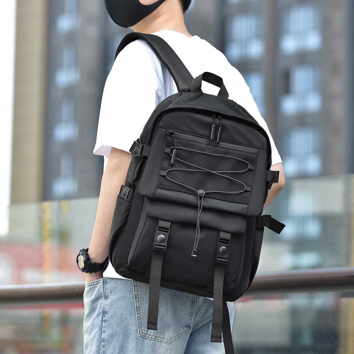 New Style Backpack Unisex Workwear Backpack Travel Casual Fashion Designer Bag Large Capacity Middle And High Free Shipping Luxury Bag School School B