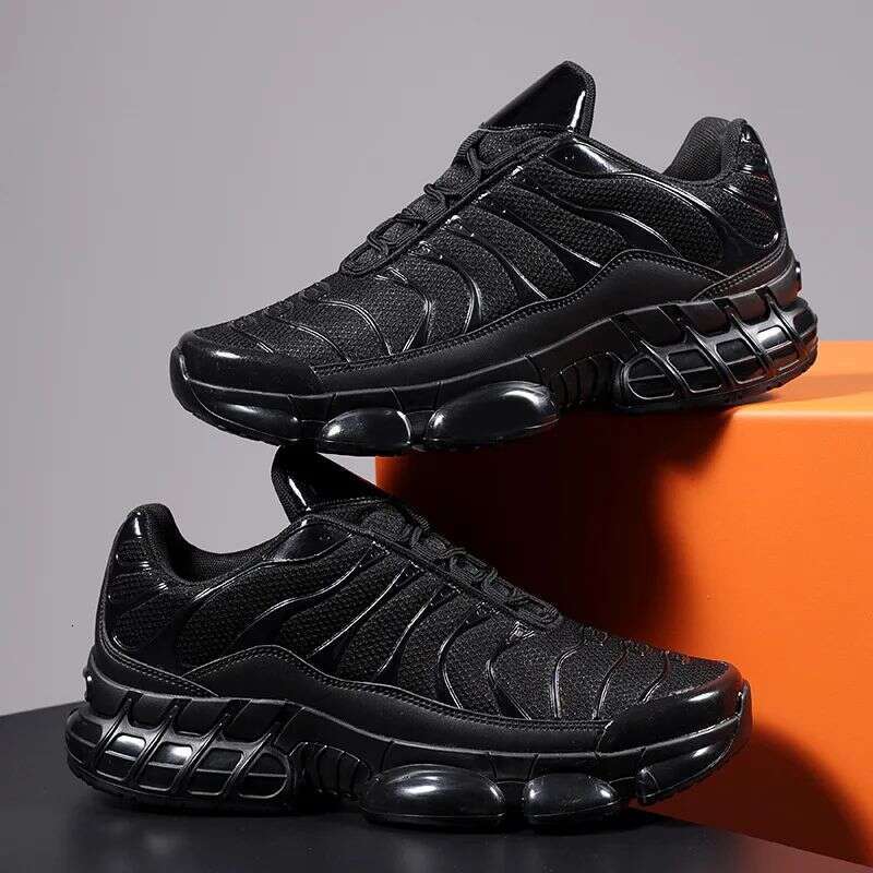 Trendy Men's Running Mesh Upper Thick Sole Sports Casual Dad Shoes Breathable Synthetic Inner EVA Insole Thermoplastic Pol - view 6
