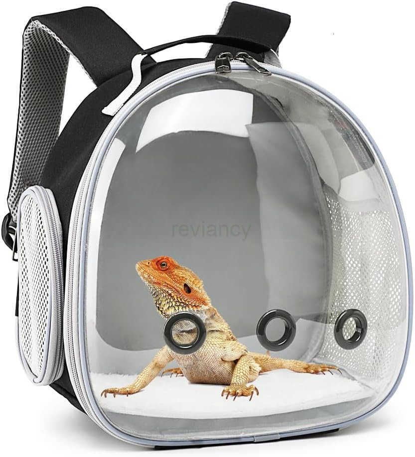 Small Animal Carrier Backpack Space Capsule Bubble Window Carrier Backpack for Lizard Guinea Pig BlackW250912