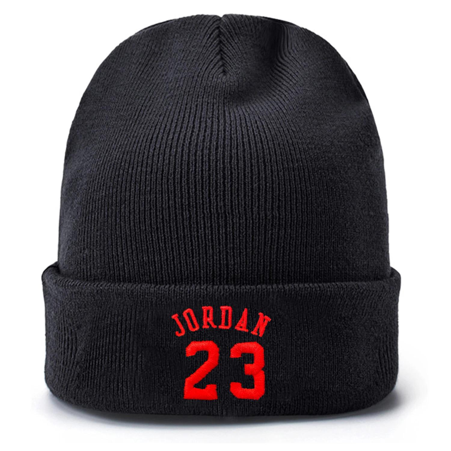 Number 23 Jordan Hat Basketball God Flying Man Knit Cap Warm Winter Ski Embroidered Beanie Skullies Beanies Unisex Outdoor Custom Caps