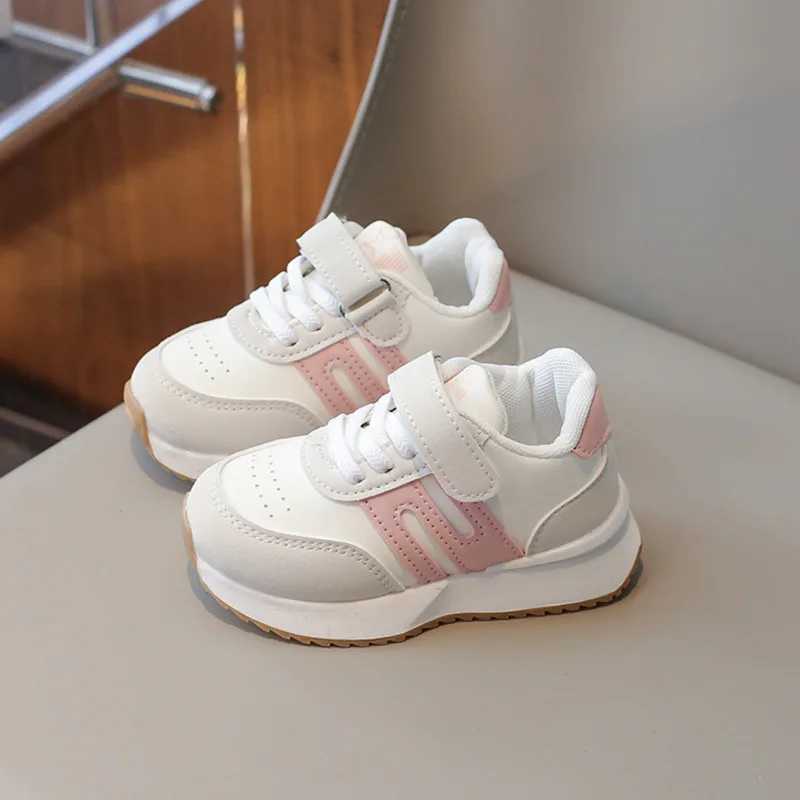White Casual Baby Girls Boys Sport Shoes PU Hook Loop Running Shoes For Children Comfortable Soft Sole Toddler Kids Sneakers Y250912