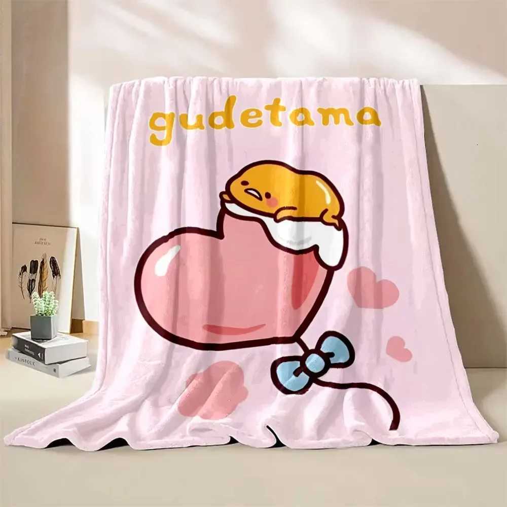 1PC Gudetama Egg Printed Blanket Children Adult Blanket Soft and Warm Bedding for Bed Sofa Outdoor Travel Cover BlanketXJ250912