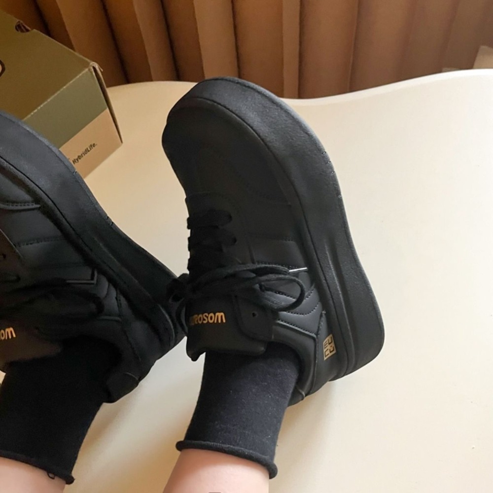 Women Casual Sneakers Spring Fashion Women High Quality Flats Vulcanized Shoes Ladies Platform Walking Shoes Black Rubber Outsole Breathable Zapatilla