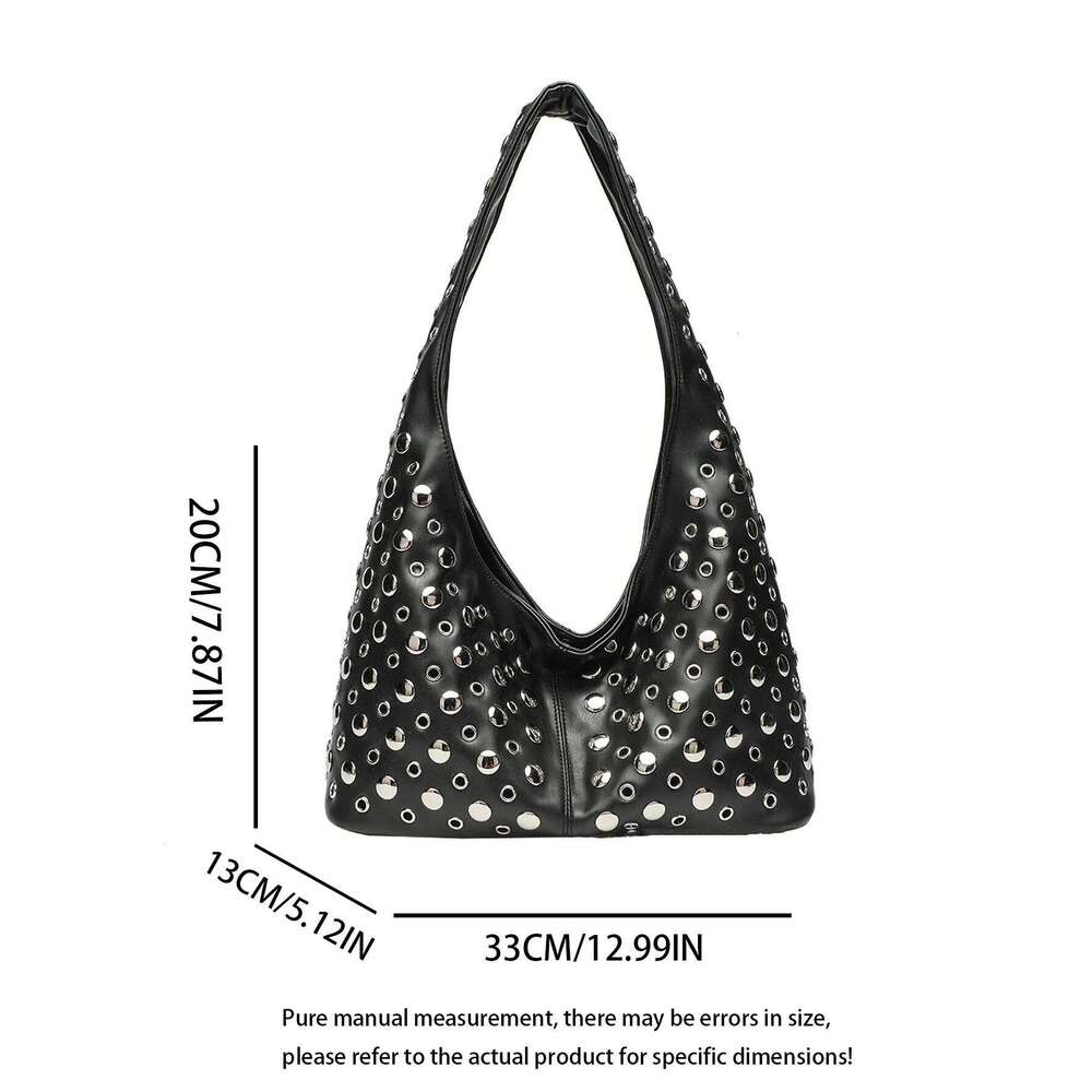 Punk Street Explosion Personalized Underarm New Casual Trendy Cool Dot Rivet Single Shoulder Tote Bag