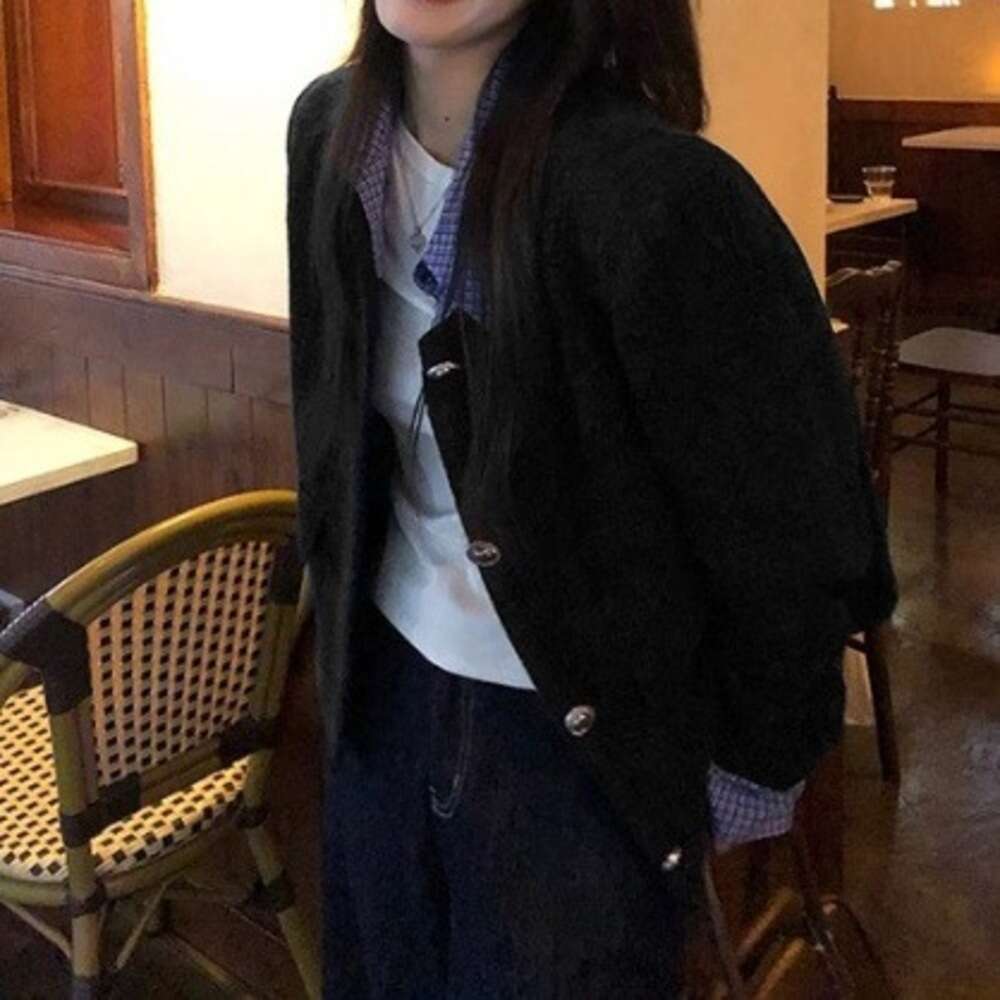 DHEssentials Elegant Socialite Little Chanel Jacket 2025 Spring and Autumn New Trendy Short Korean Style Fake Two-Piece Top for Women