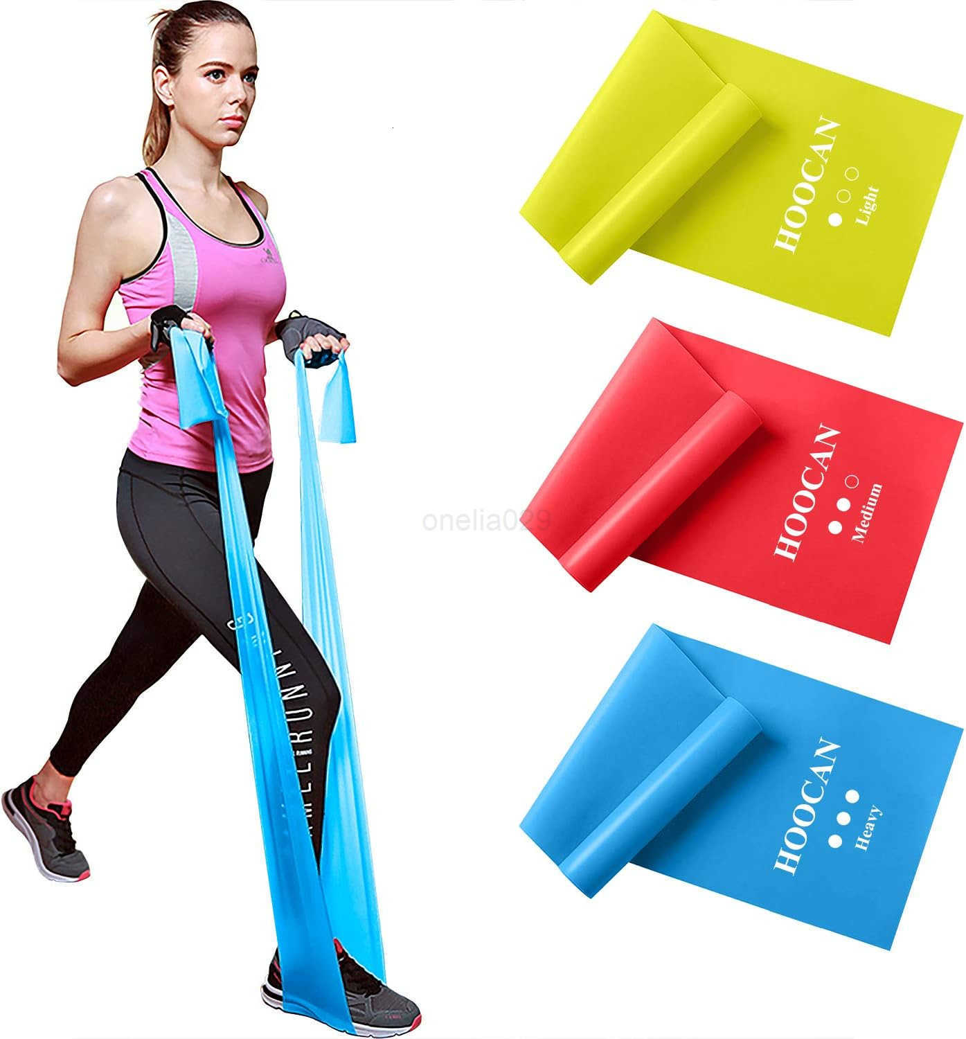 Resistance Bands Elastic Exercise Bands Set for Recovery Physical Therapy Yoga Pilates RehabFitnessStrength Training W250912