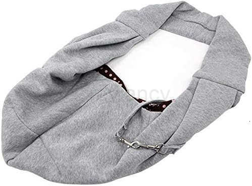Pet Sling Carrier Bag Travel Tote for Cats Dogs Up to 16 lbs GrayW250912