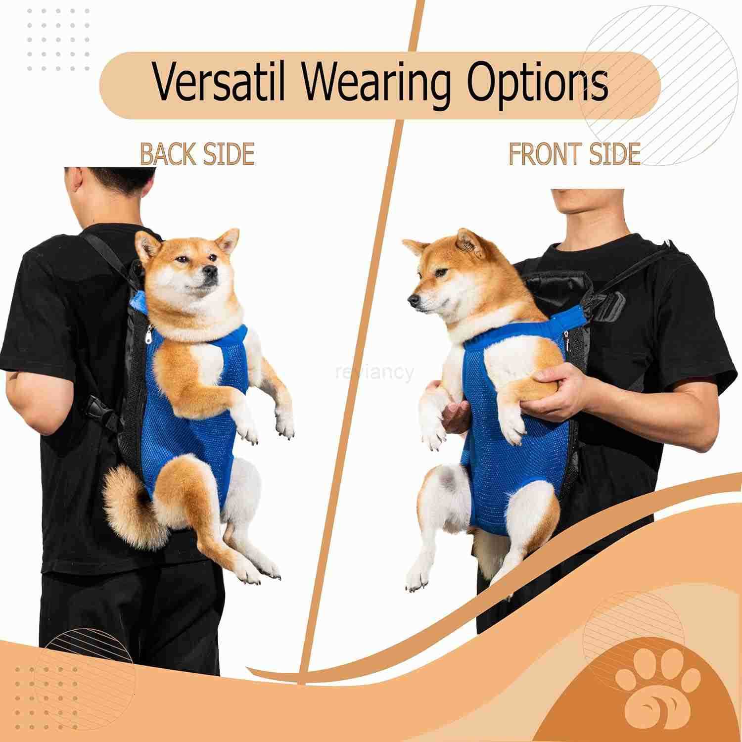 Pet Carrier Backpack for Dogs and Cats Comfortable Adjustable Legs Carrier EasyFit Design Perfect for Traveling Hiking and Camping Small and Medium Pe