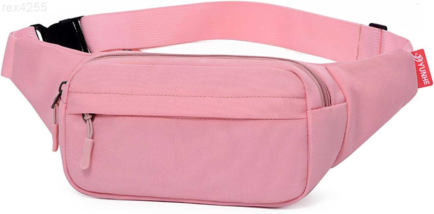 Small Hip Pack for Men Women Crossbody Belt Fanny Pack Sports Hiking Waist Bag Fits All Phones with 3Zipper Pockets Hip Bum Bag for Casual Workout Out