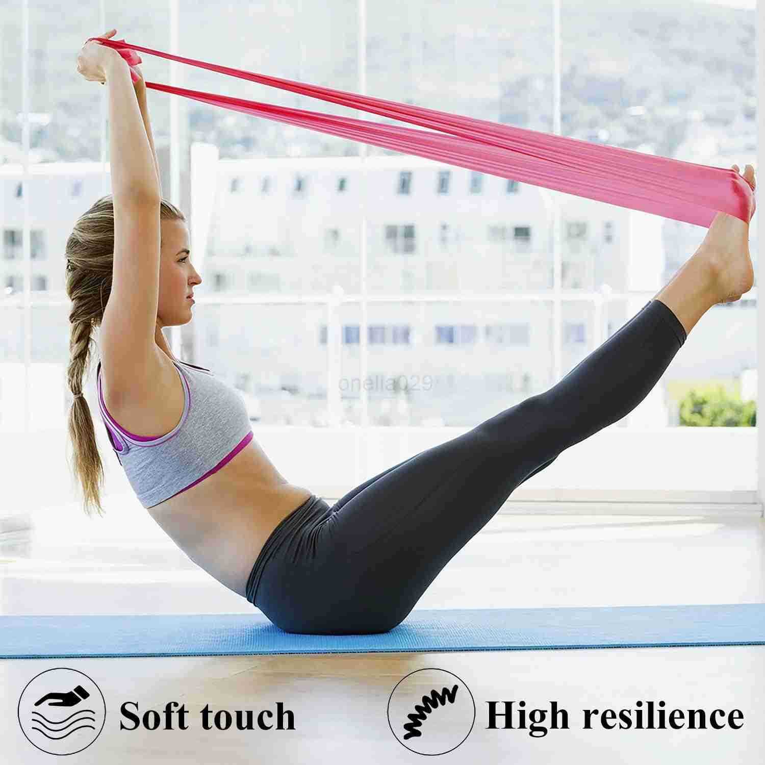 Resistance Bands Elastic Exercise Bands Set for Recovery Physical Therapy Yoga Pilates RehabFitnessStrength Training W250912