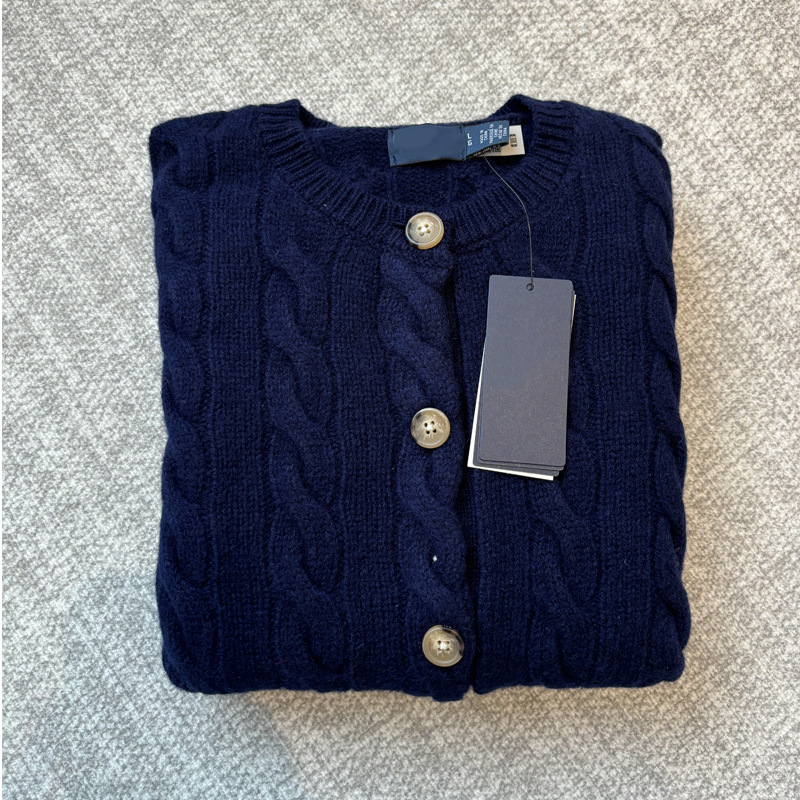 Women's Sweaters Loose Knitted Yellow Twist Open Cardigan Short Style Early Spring 2025 Sweater Top Crew Neck Pattern