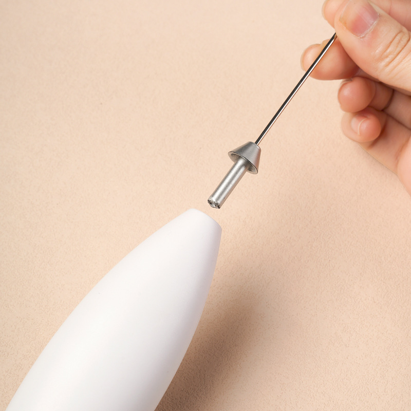 Electric Milk Frother for Coffee - Small Stirrer with New Egg Beater Design