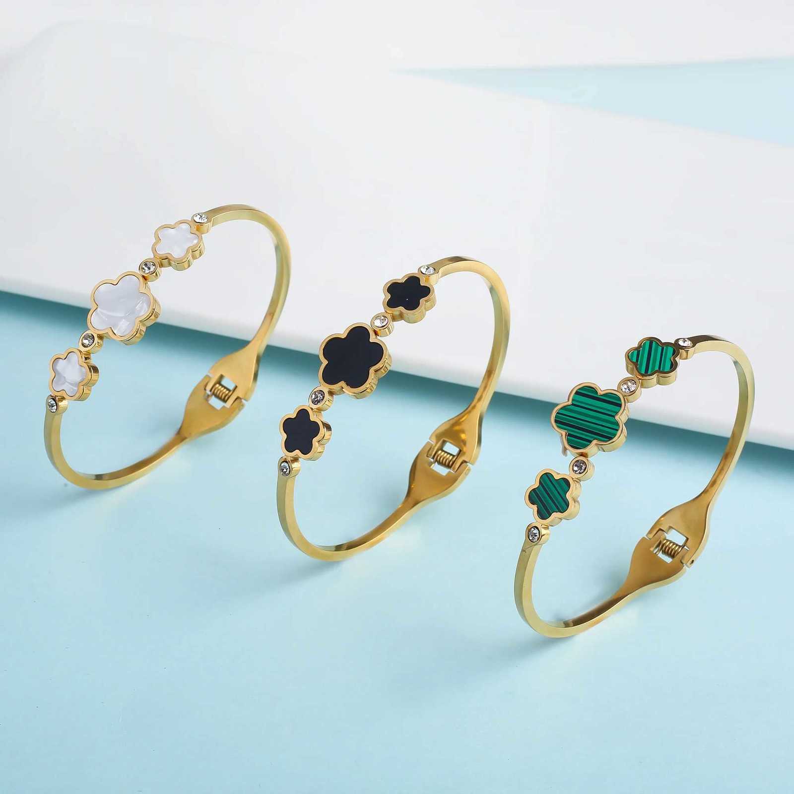 High Quality Hot Selling Plum Bloss Plant Five Flower Adjustable Bracelet Accories For Wens Luxury Jewelry S250912