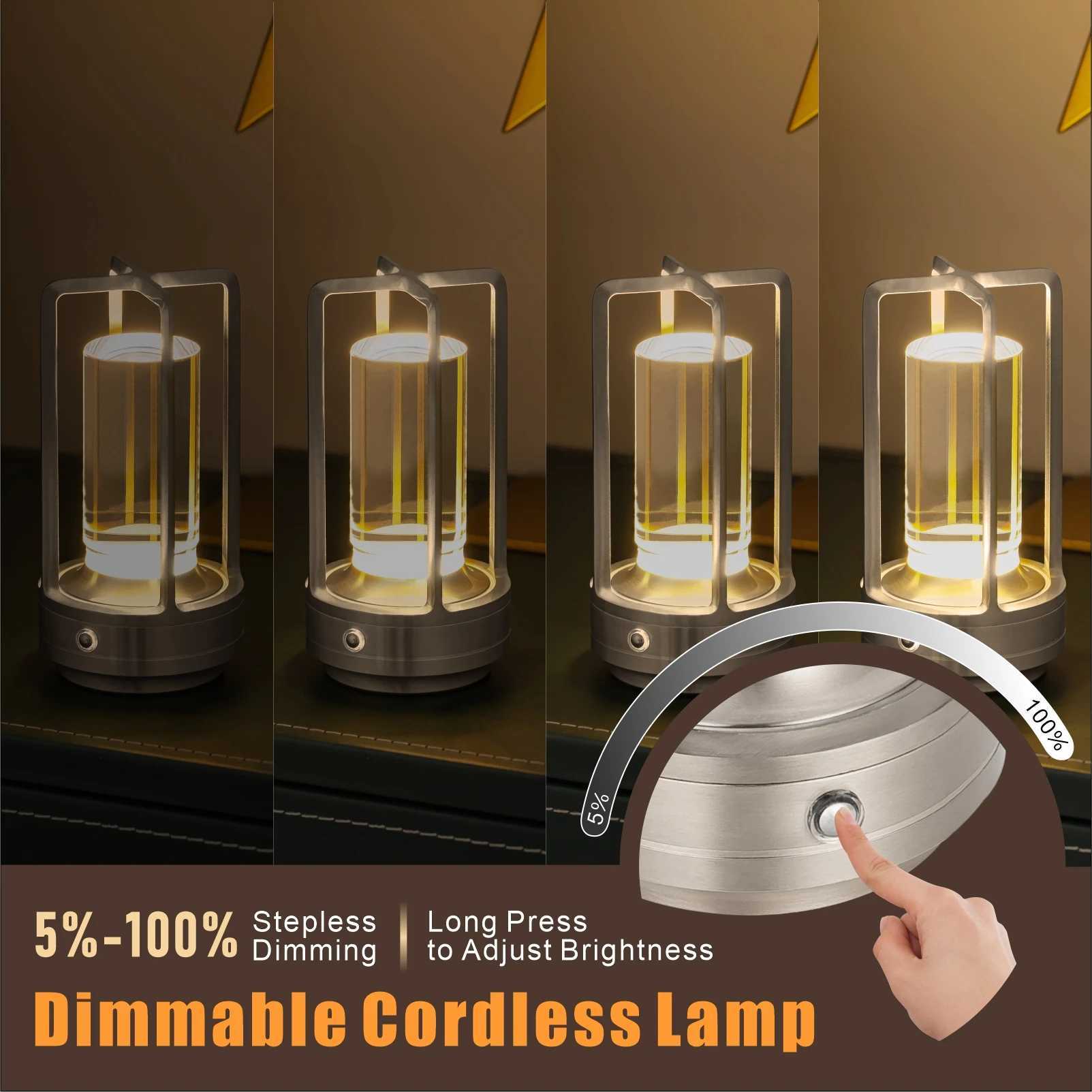 GGbingo Cordless Led Table Lamp Desk Lamps Outdoor Camping Atmosphere Light Restaurant Creative Beside Night Lights C250912