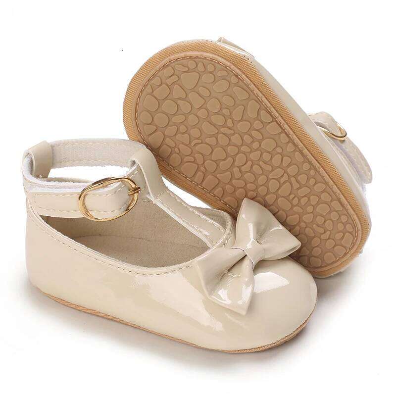 Spring and Autumn Fashionable Classic Girl Baby Sweet PU Princess Rubber Sole Anti slip Walking Shoes