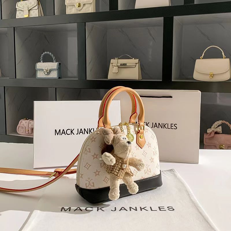 Free Shipping 2025 Designer Shell-Shaped Clutch Bag - Unique Monogram Shoulder Purse for Women, Chic Convertible Top Handle Crossbody Bag