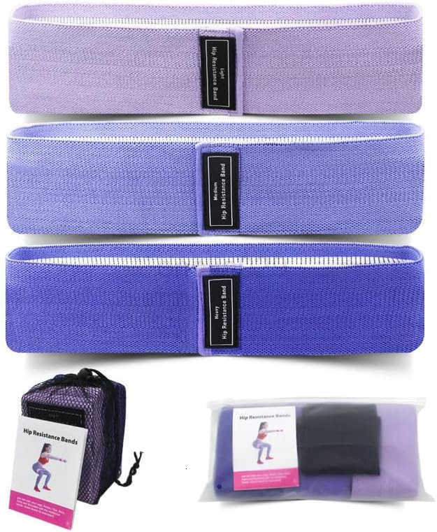 Fabric Resistance Bands for Legs Thigh Butt and Hip Workout Bands Hip Band Booty Band Exercise Band Fabric Elastic Band for Physical Therapy Yoga Pila