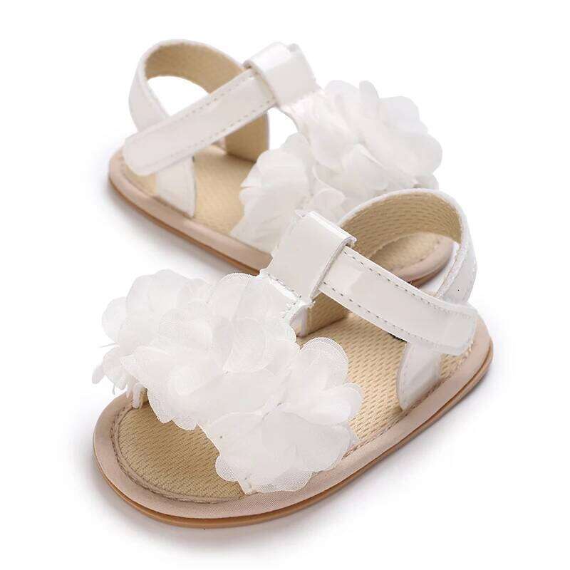 0-18 months summer girl sandals fashionable white princess baby non slip comfortable casual walking shoes