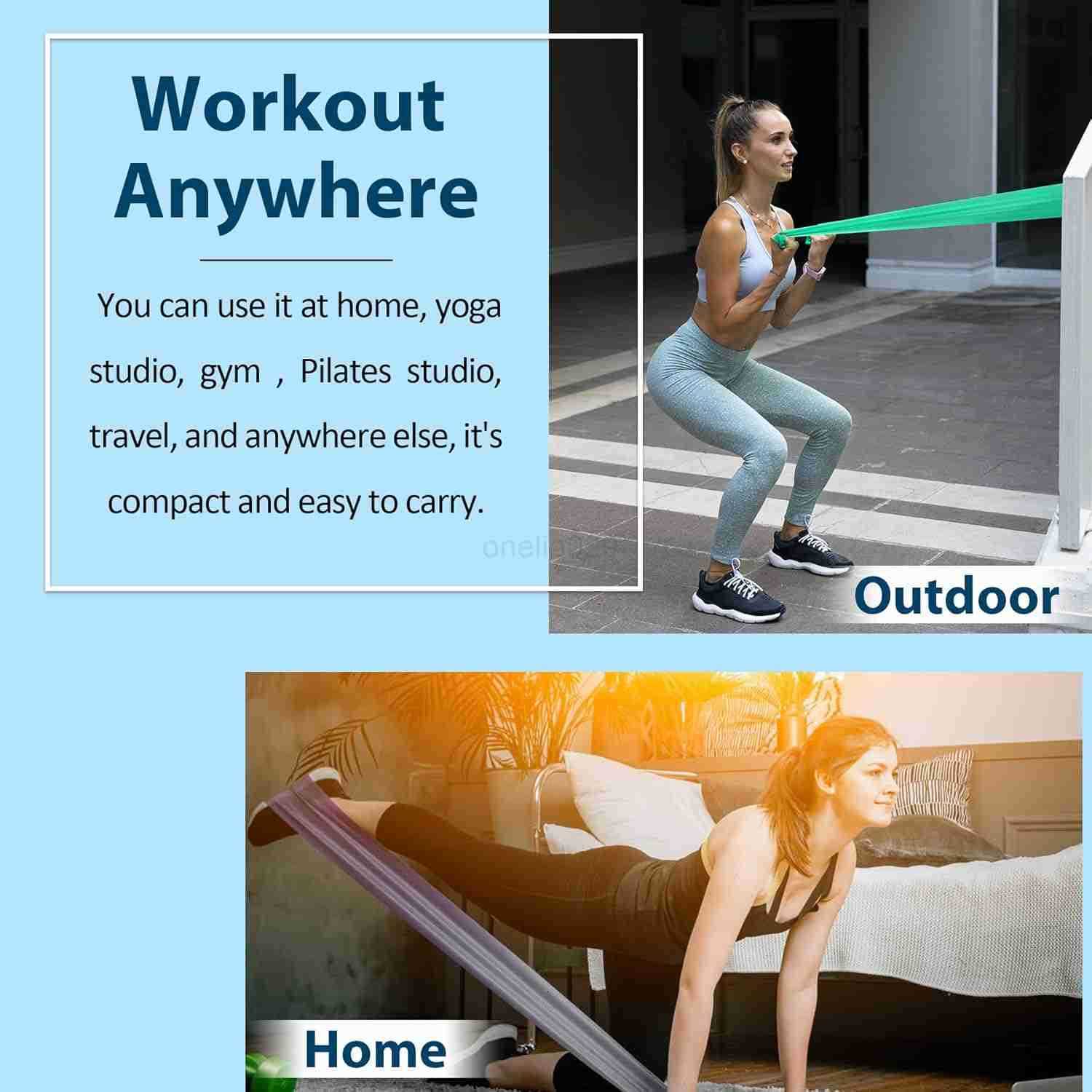 Resistance Bands Set LatexFree Exercise Bands for Working Out Professional Physical Therapy Bands Elastic Bands for Stretching Suitable for Rehab Yoga