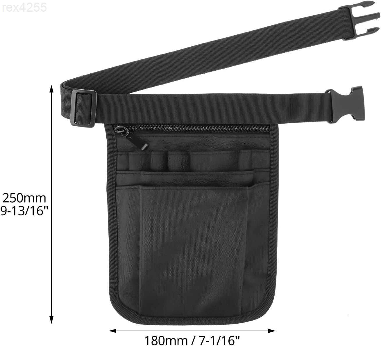 Medical Organizer Belt Nurse Storage Bag Waist Bag Pouch for Medical Scissors Care Kit Tool Black 10x7W250912
