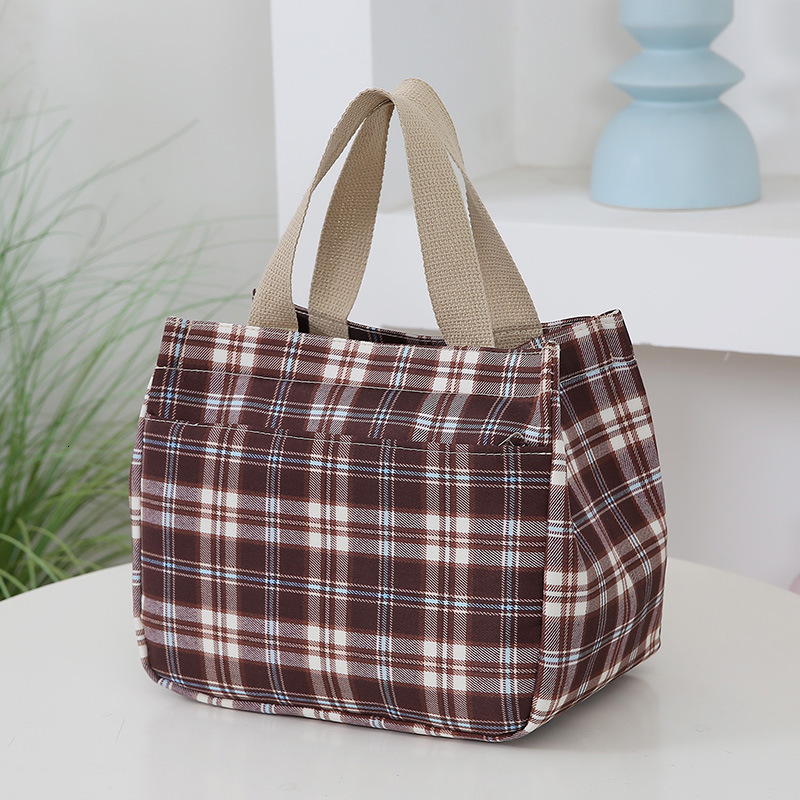 New Women S Bag Trendy Free Shipping Casual Plaid Designer Bag Handbag Shoulder Bag Luxury Bag Large Capacity Women S Backpack Office Worker Lunch Bag