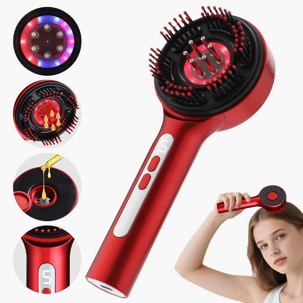 Scalp Applicator LED Display Head Massager Red Light Therapy Hair Massage Comb Hair Regrowth Oil Liquid Applicator Scalp Massage W250912