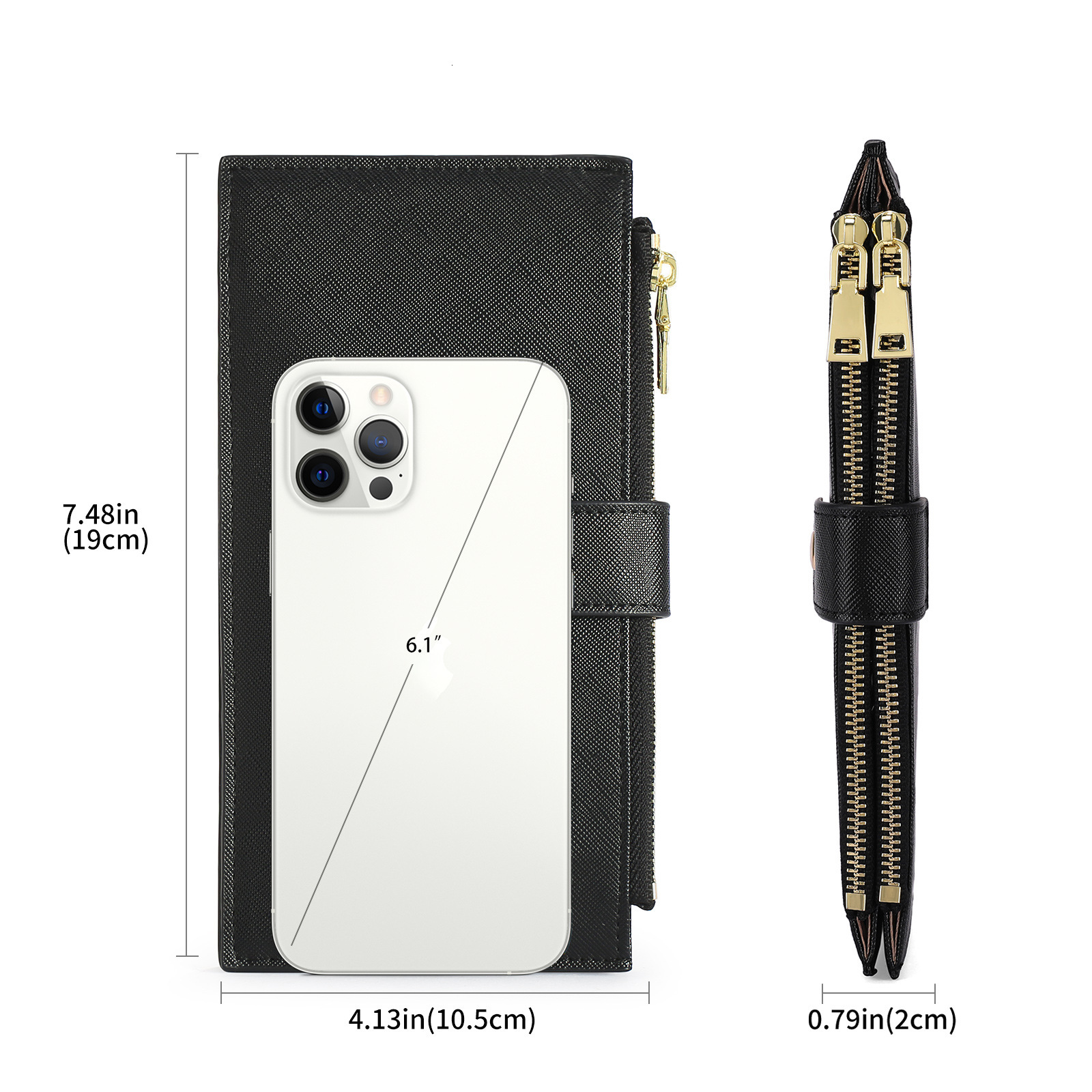 New Large Capacity Women's Card Holder Multi-Card Slot Zipper Phone Bag Multi-Functional Long Wallet ddmymoon