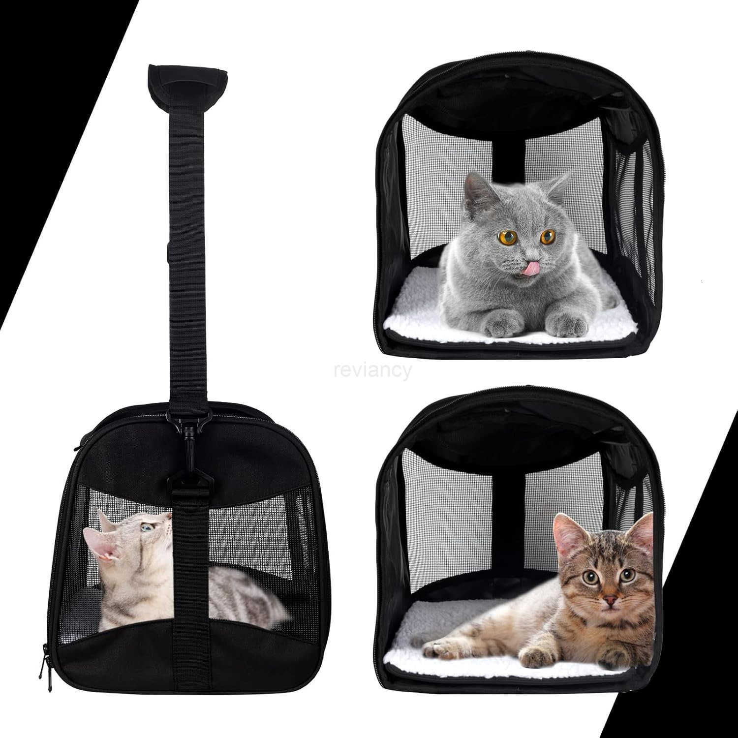 Cat Carrying Case Pet Dog Carrier SoftSided Cat Bag Airline Approved Pet Travel Carrier Up to 15 Lbs Collapsible Cats Carrier Dog Carrier for Medium S