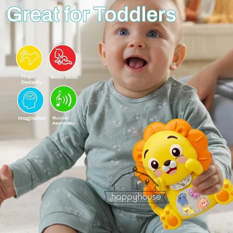 Musical Toys for Toddlers Kora Elephant Lion Baby Piano Light Up Musical Toys Baby Girl Toys Toddler Early Education Baby Toys C250912